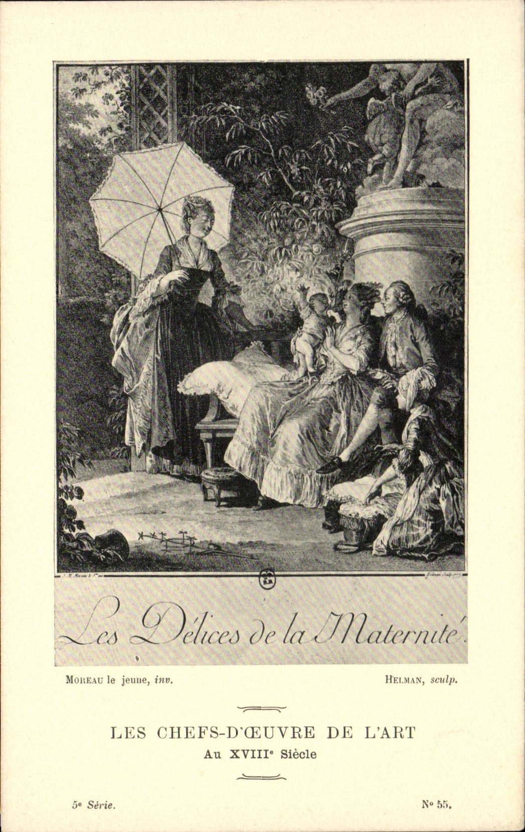 CPA Les chefs d'oeuvre de l'art au 18eme Les delices de la Maternite Anne Moreau le jeune