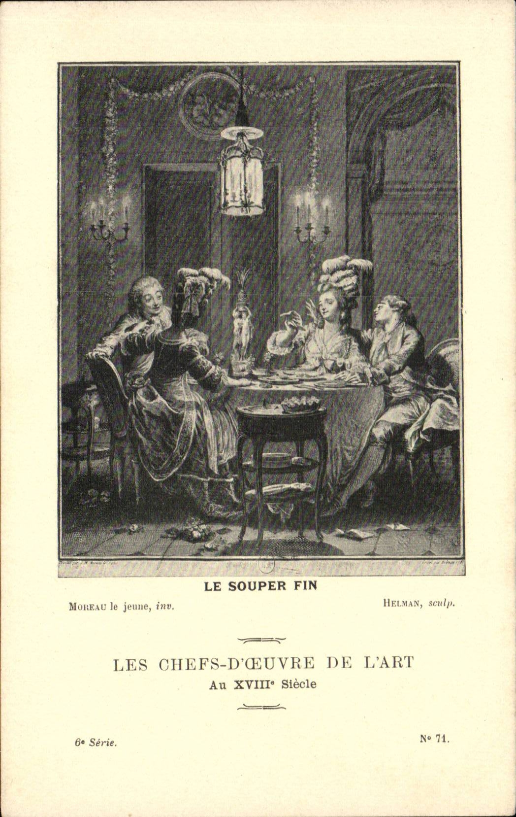 CPA Les chefs d'oeuvre de l'art au 18eme Le souper fin Moreau le jeune