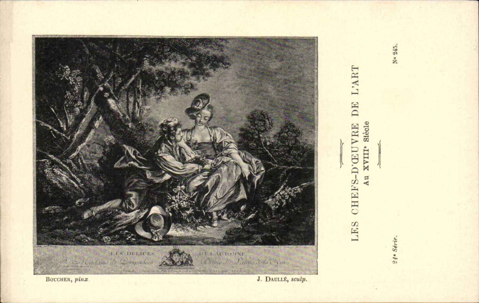 CPA Les chefs d'oeuvre de l'art au 18eme Les delices de l'automne Boucher