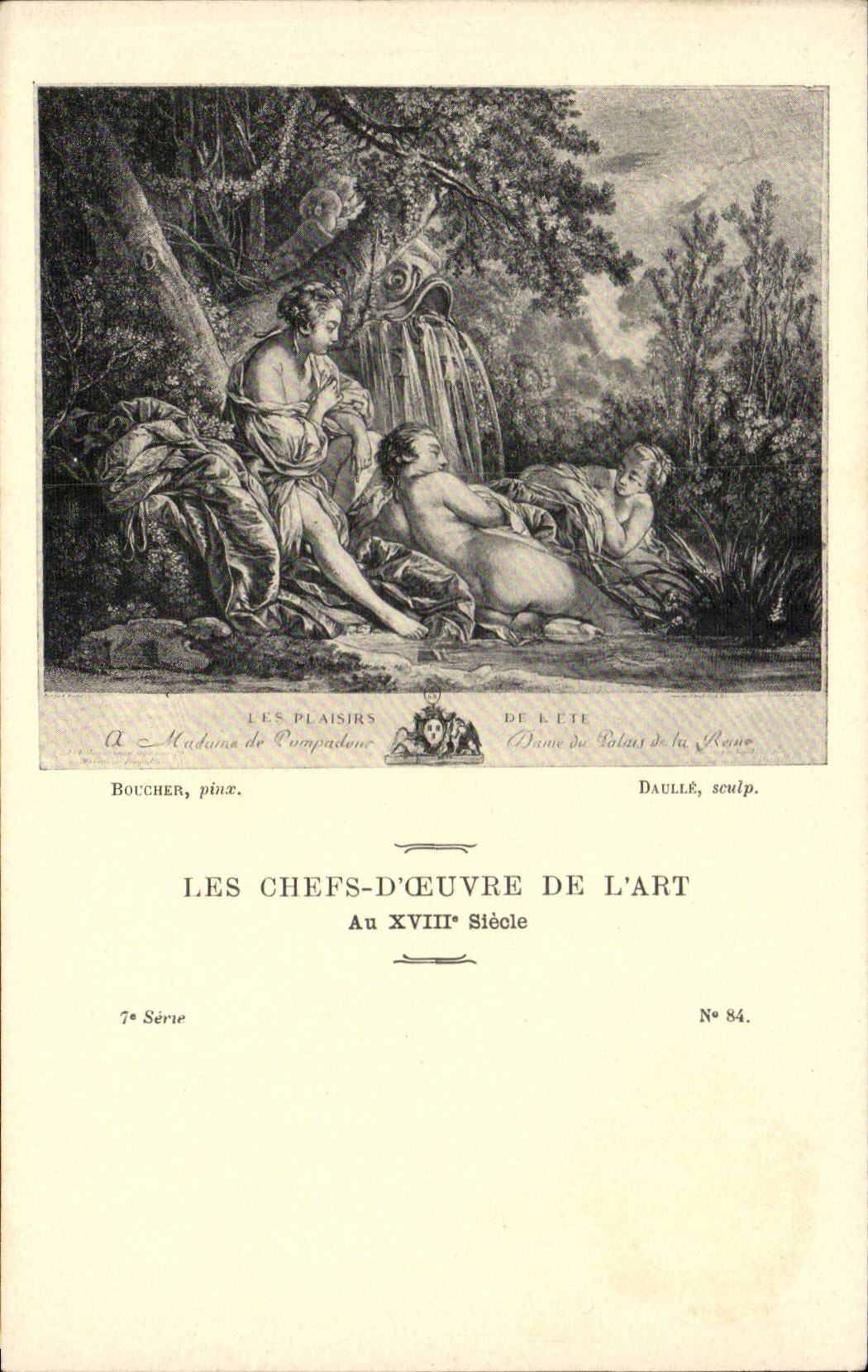 CPA Les chefs d'oeuvre de l'art au 18eme Les plaisirs de l'ete Boucher