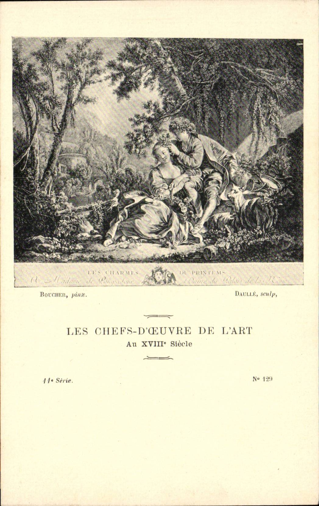 CPA Les chefs d'oeuvre de l'art au 18eme Les charmes du printemps Boucher