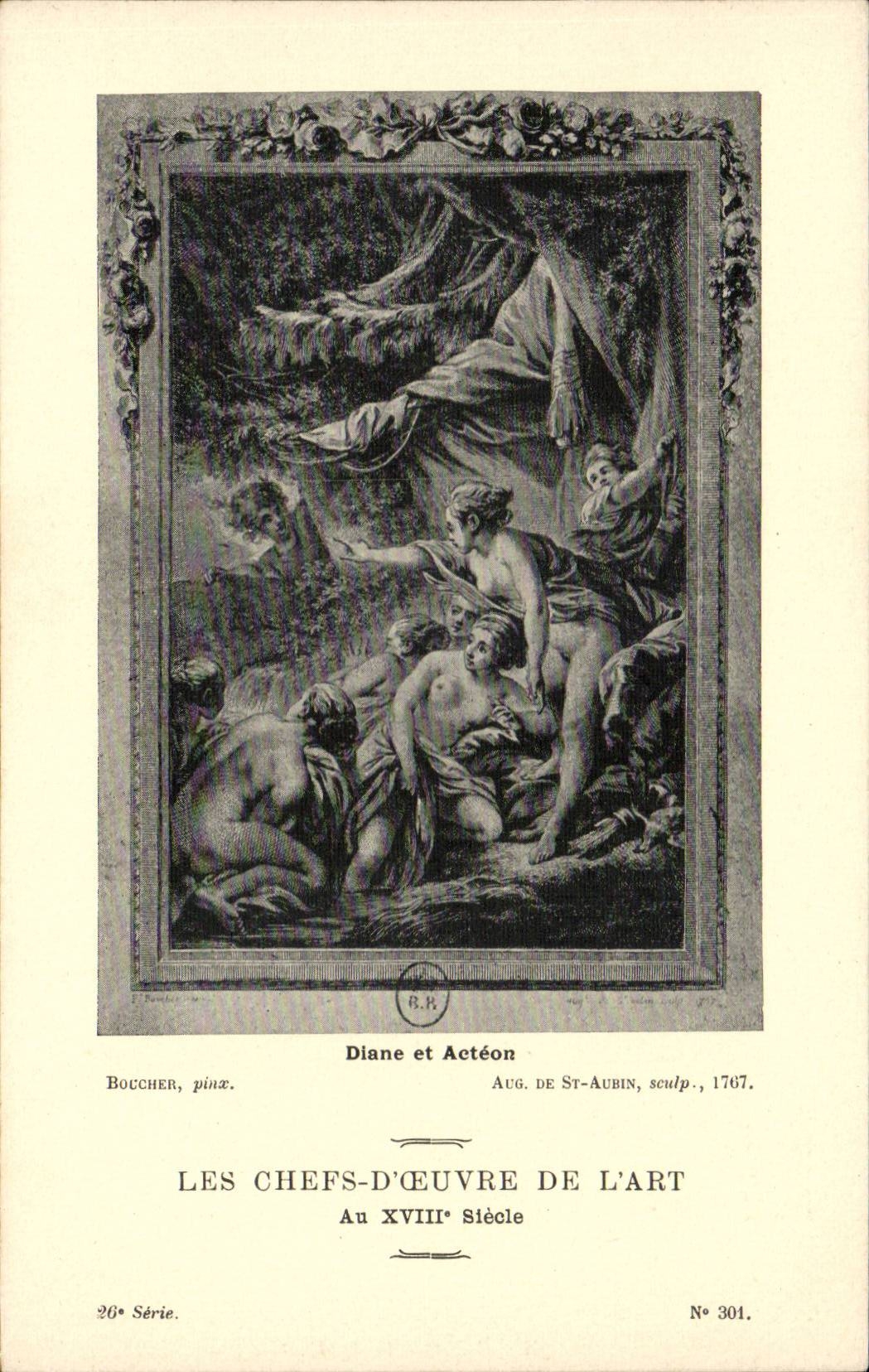 CPA Les chefs d'oeuvre de l'art au 18eme Diane et Acteon Boucher