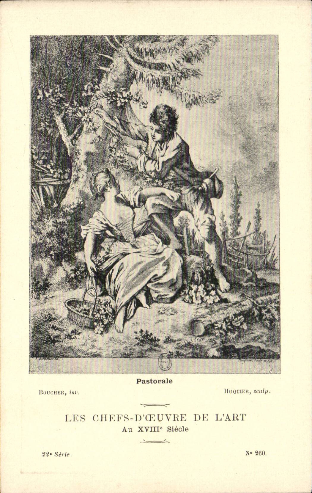 CPA Les chefs d'oeuvre de l'art au 18eme Pastorale Boucher