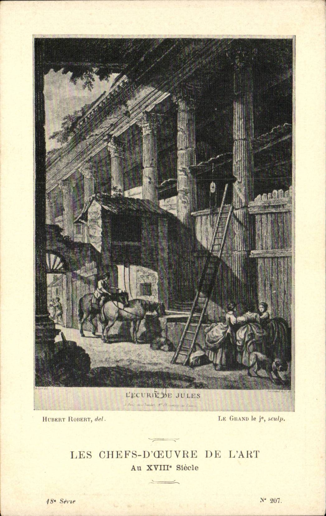 CPA Les chefs d'oeuvre de l'art au 18eme L'ecurie de Jules Robert