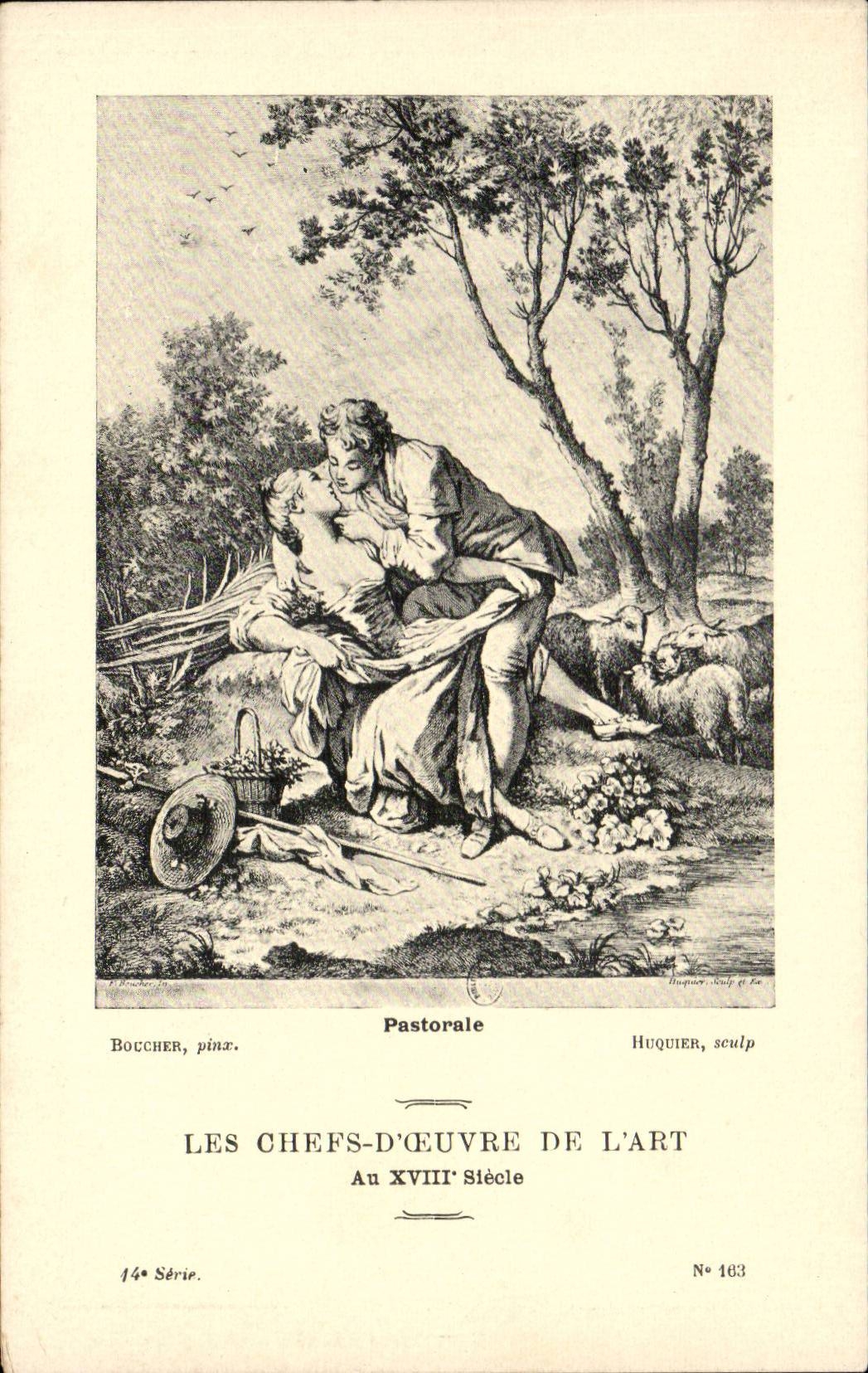 CPA Les chefs d'oeuvre de l'art au 18eme Pastorale Boucher