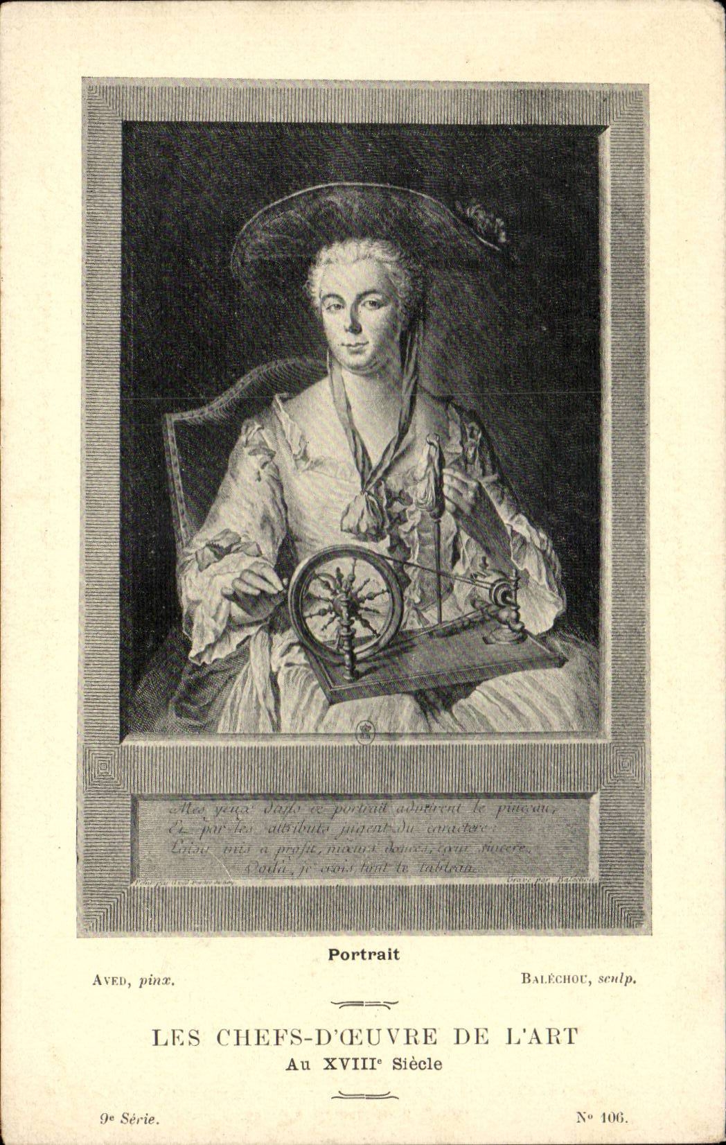 CPA Les chefs d'oeuvre de l'art au 18eme Portrait Aved Balechou 