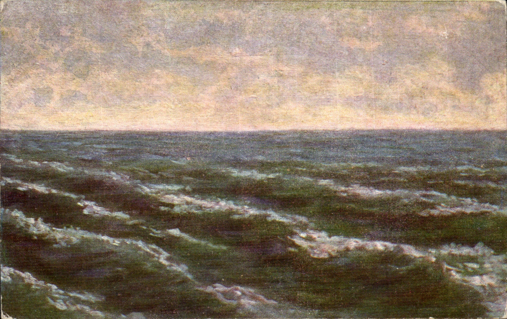 CPA Italie Italia V Pini Mareggiata