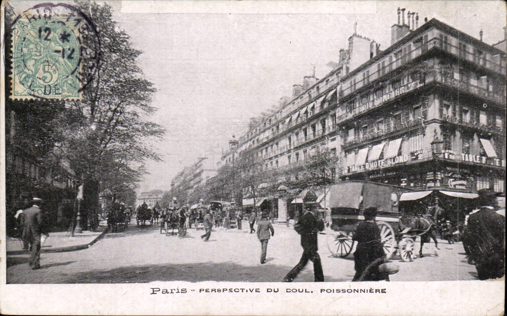 CPA Paris perspective du Bd poissonniere