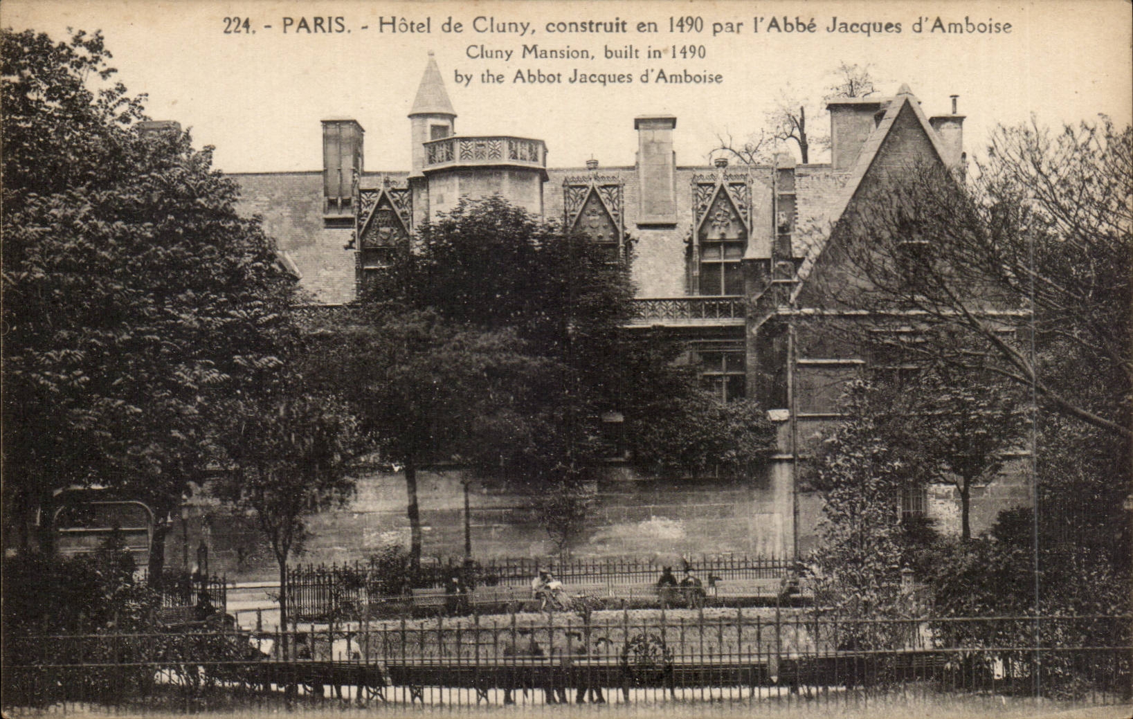 CPA Paris Hotel of Cluny built in 1490 by the abbot Jacques d' Amboise