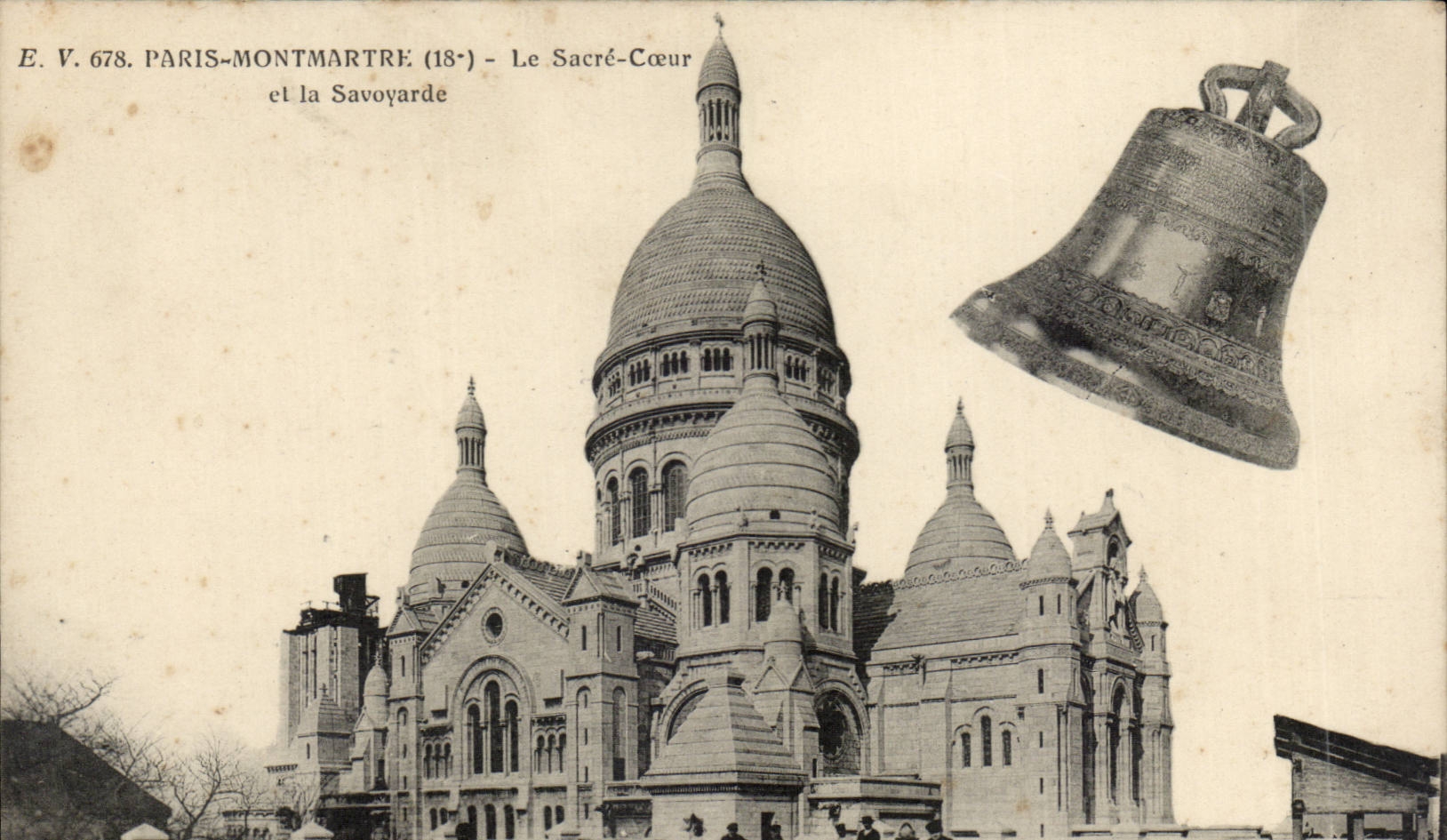 CPA Paris Montmartre Sacre Coeur et la savoyarde ( cloche )