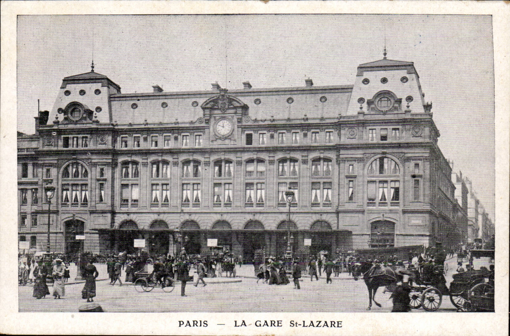 Paris CPA La gare Saint Lazare