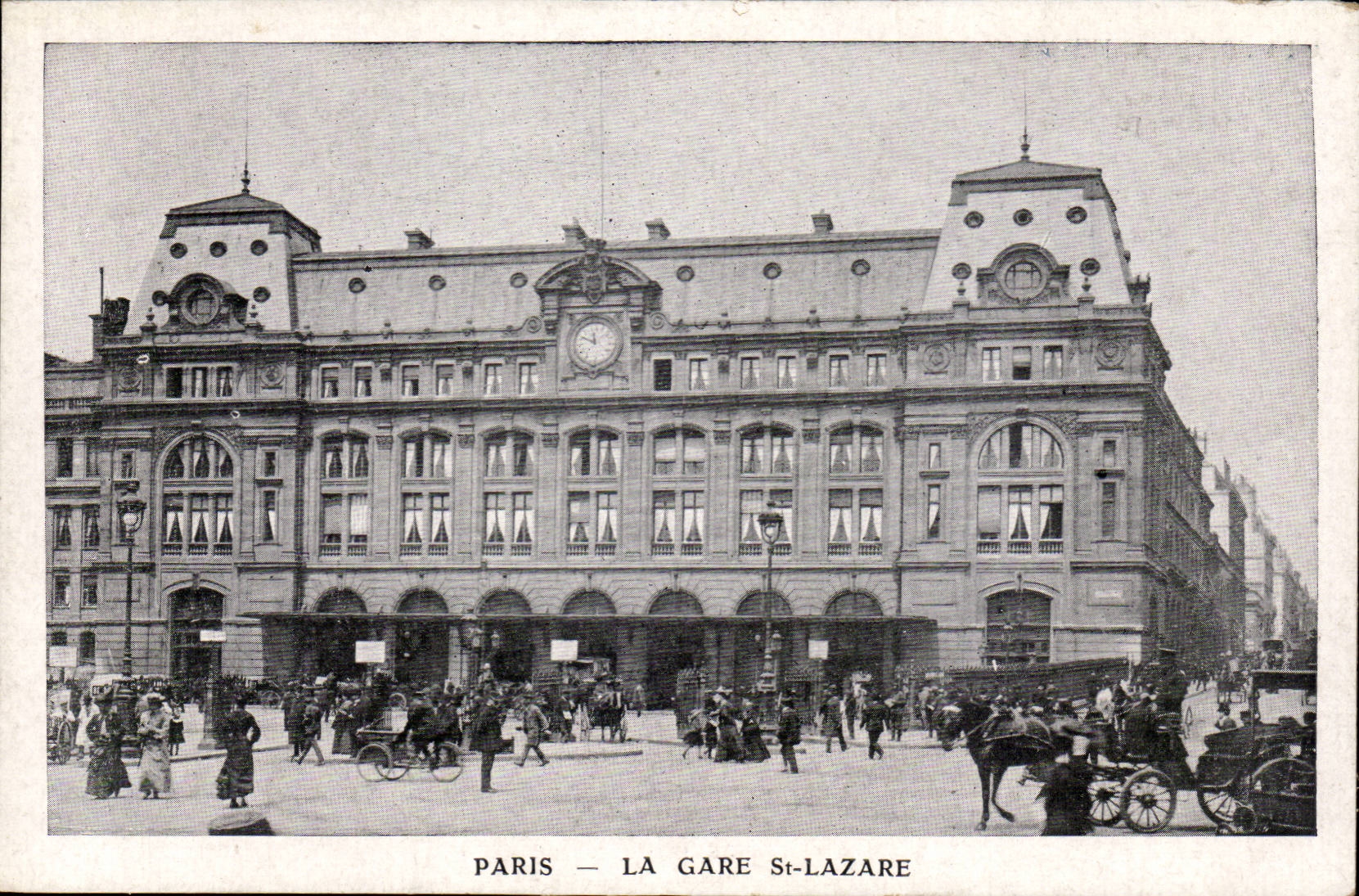 Paris CPA Train station Saint Lazare