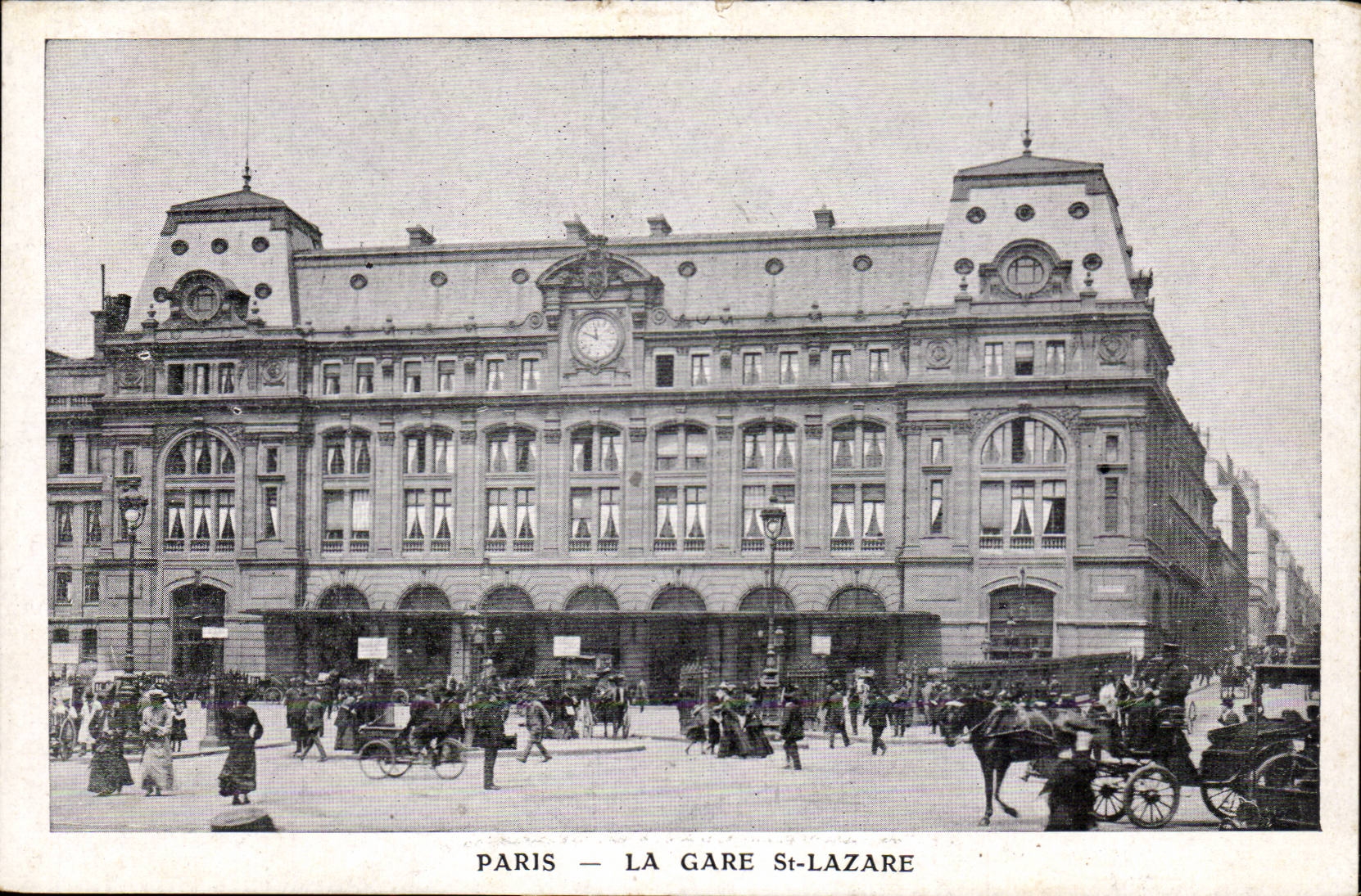 Paris CPA Train station Saint Lazare