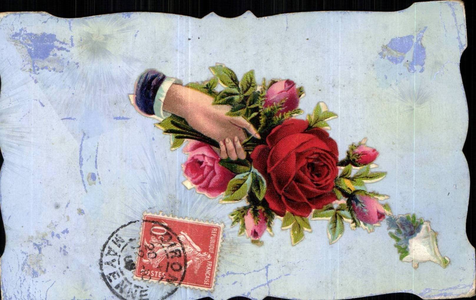 CPA Fantasy Flower and hand