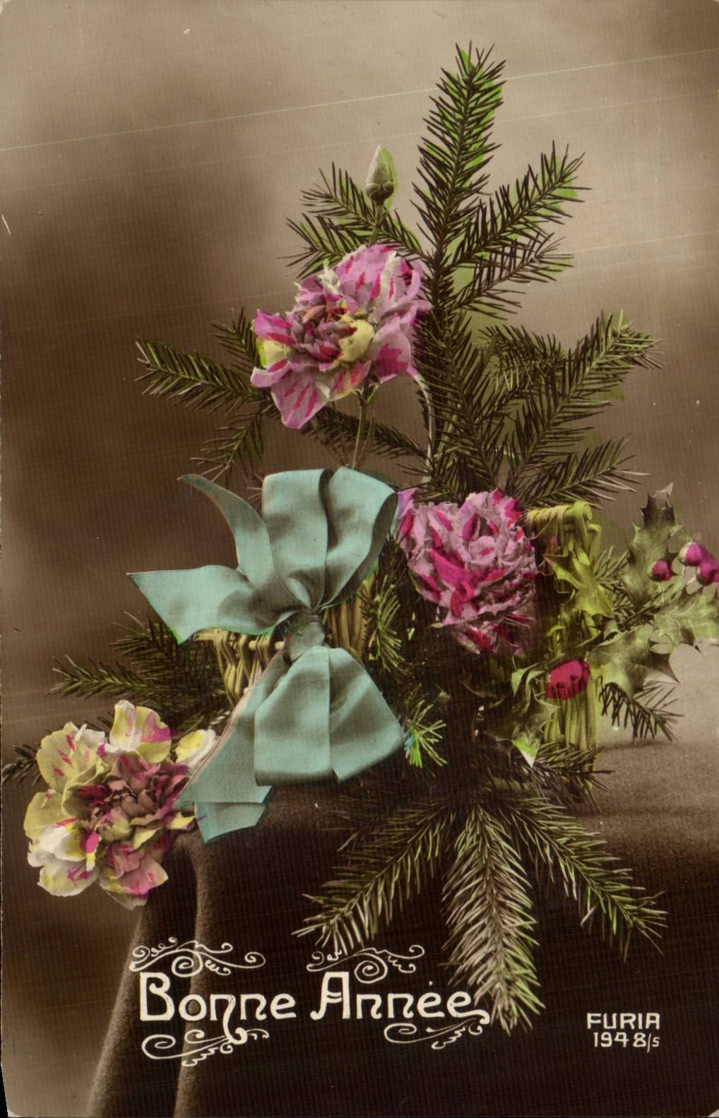 CPA Fantasy Happy New Year Fir tree