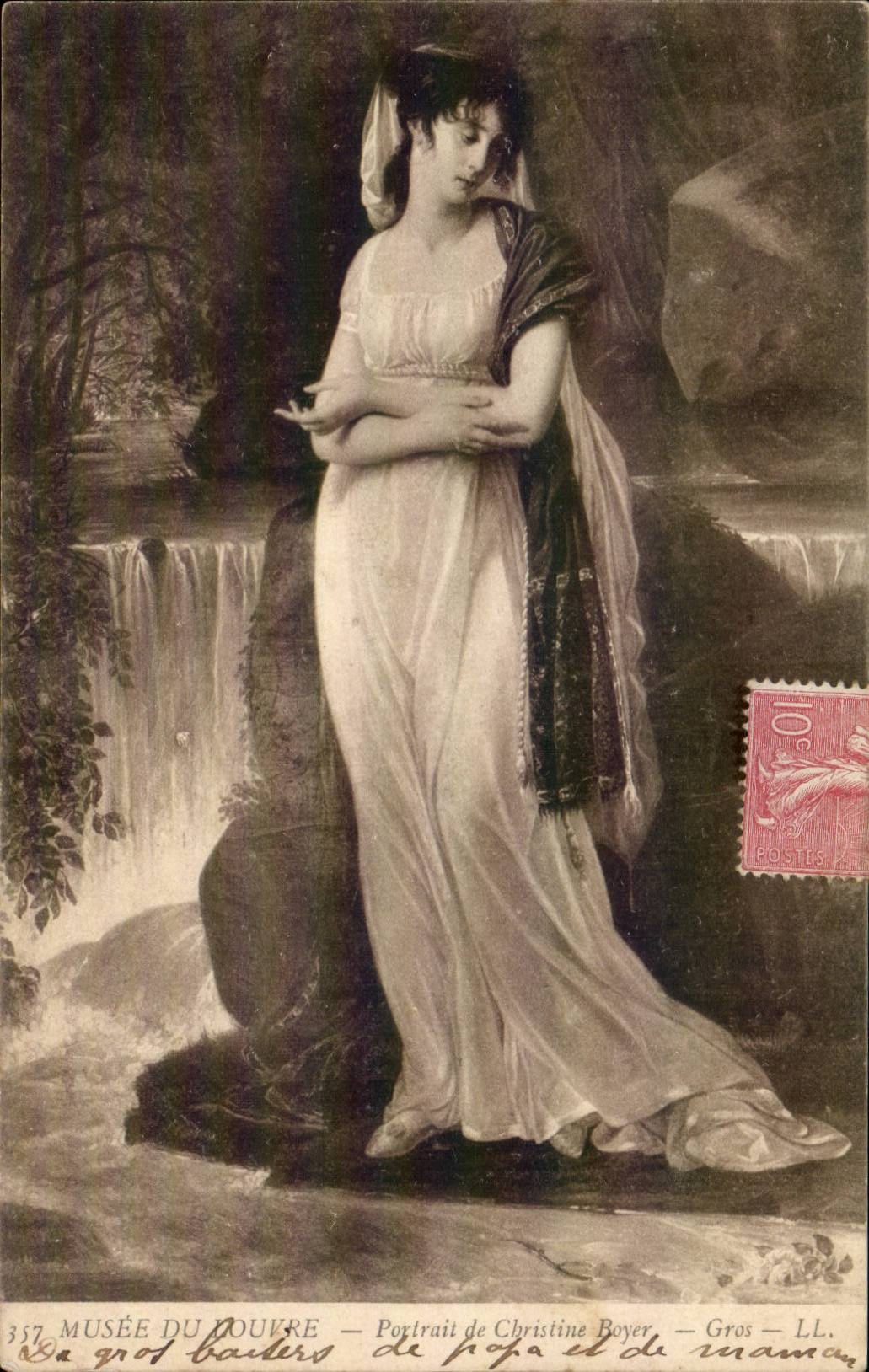 CPA Musee du Louvre Portrait de Christine Boyer