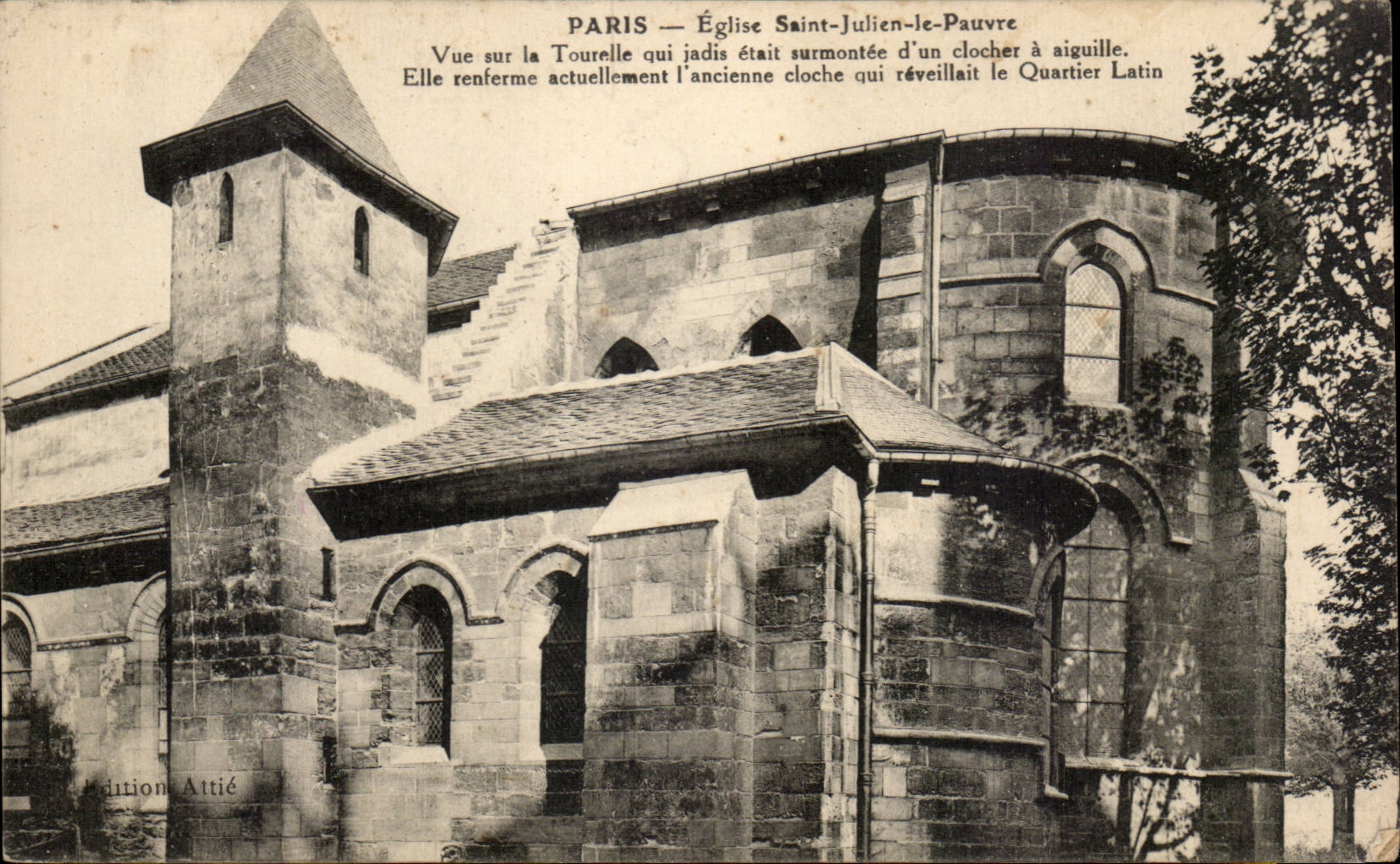 Paris CPA Church Saint Julien the Poor one