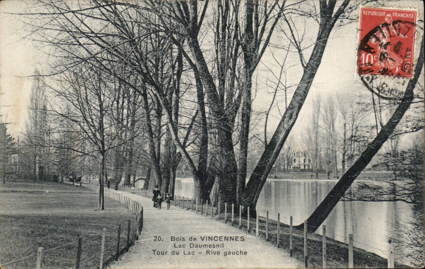 Paris CPA Bois de Vincennes lac Daumesnil Tour du lac Rive gauche