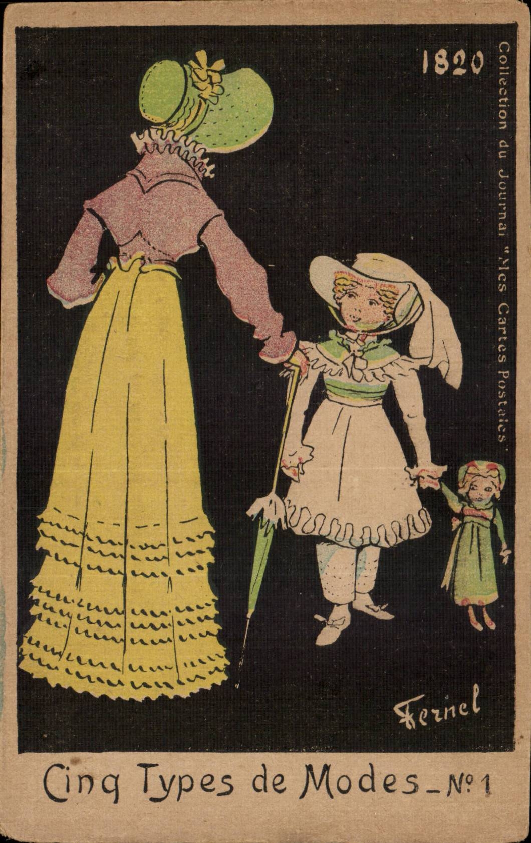 CPA Fantasy Five types of n°1 mode 1820 Ferinel