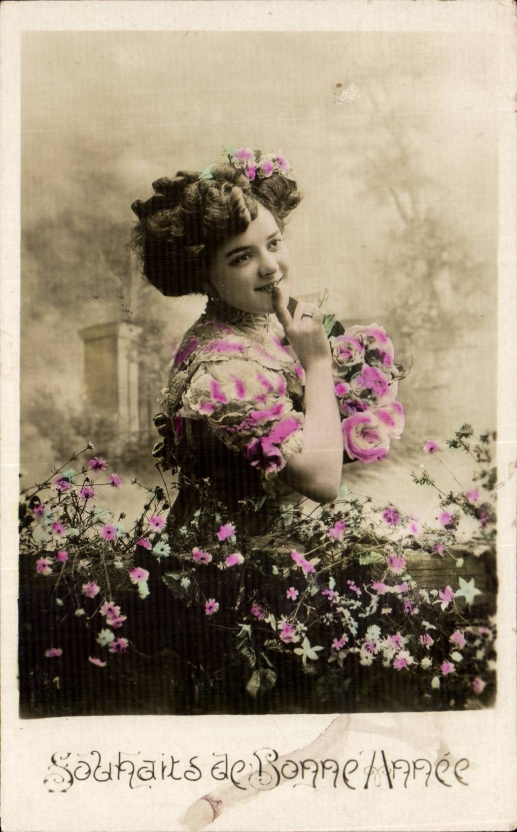 CPA Fantasy Woman Wishes of good anneee