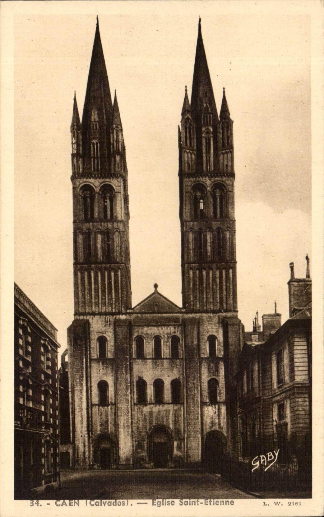 CPA Caen Kirche Saint-Etienne