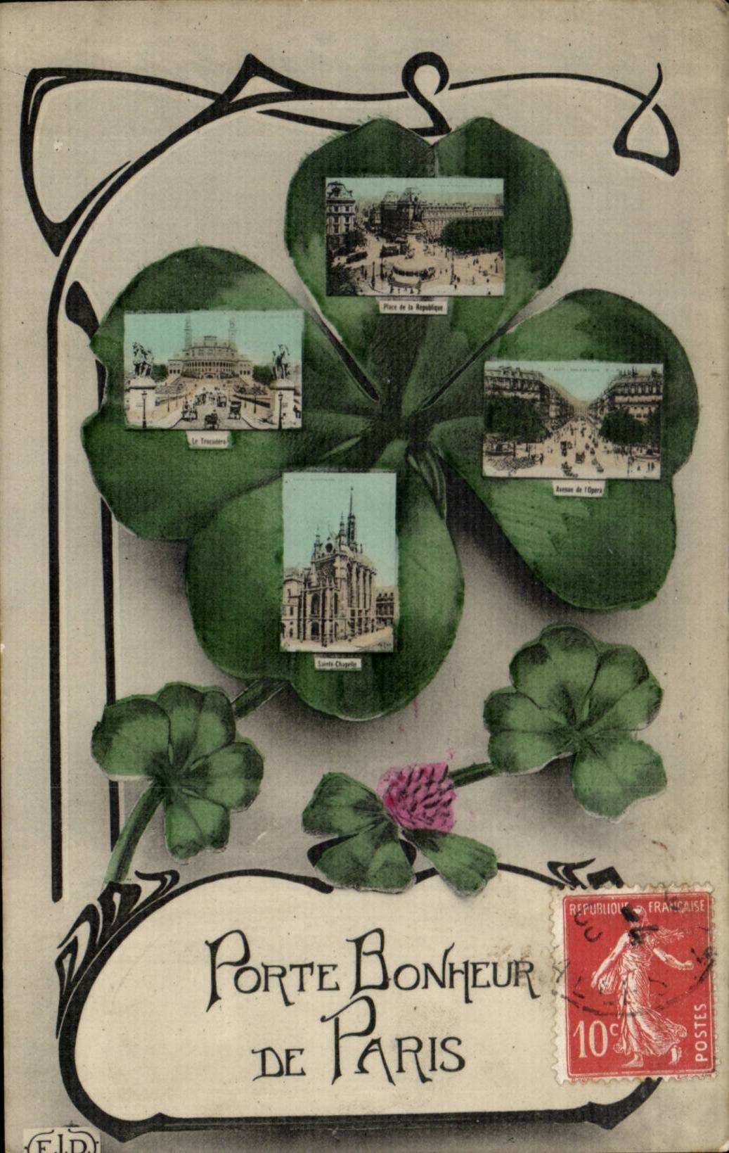 Paris CPA Porte bonheur