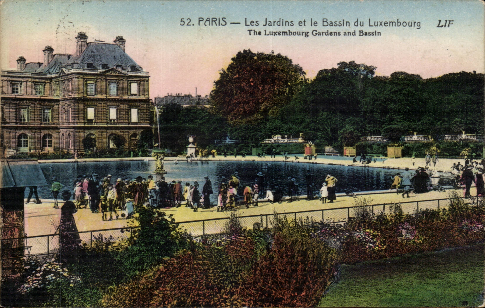 Paris CPA gardens of the basin of Luxembourg