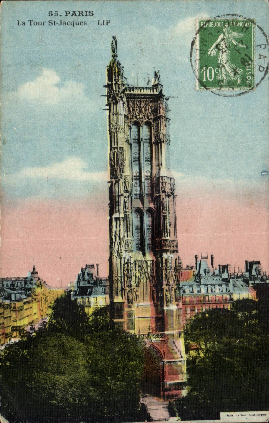 Paris CPA La tour Saint Jacques