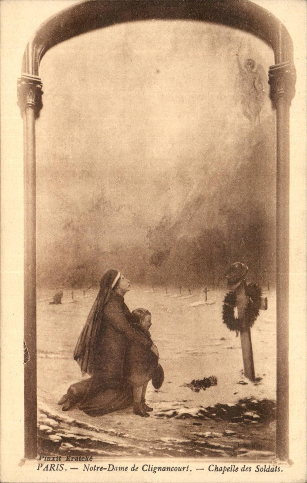Paris CPA Notre Dame de Clignancourt Chapelle des soldats