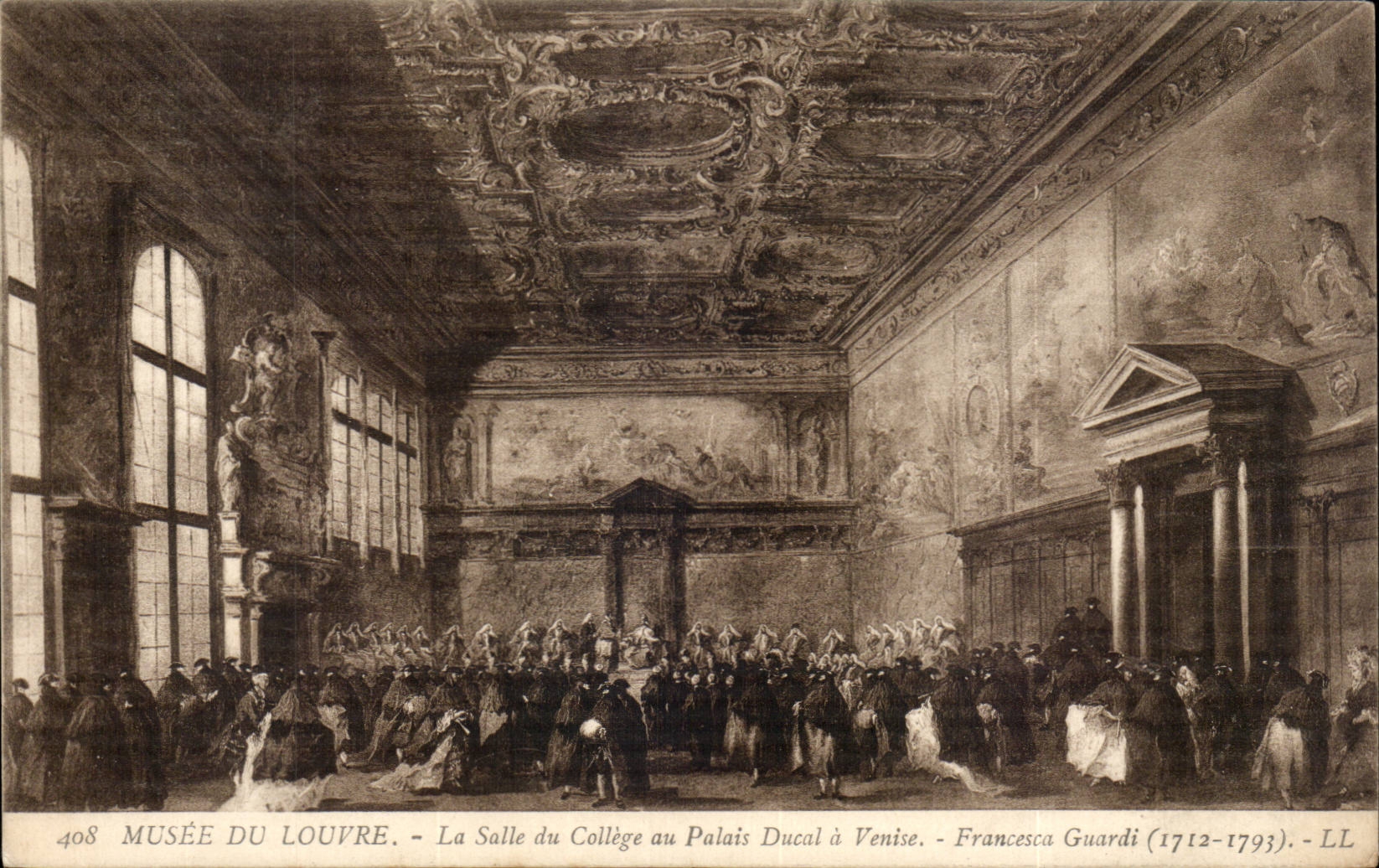 Paris CPA Musee du Louvre La salle du College au palais ducal a Venise Guardi 