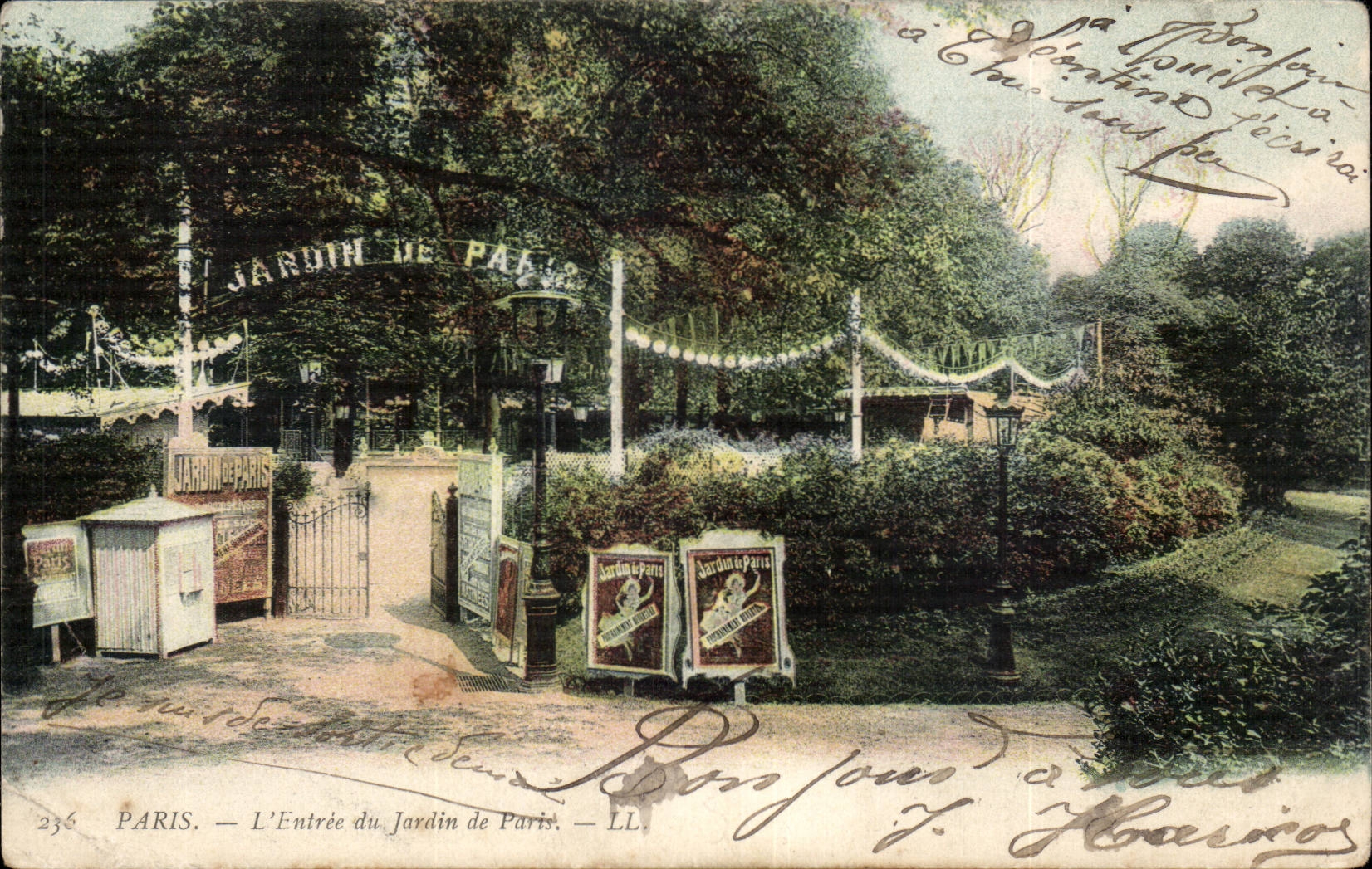 Paris CPA Entree du jardin de Paris