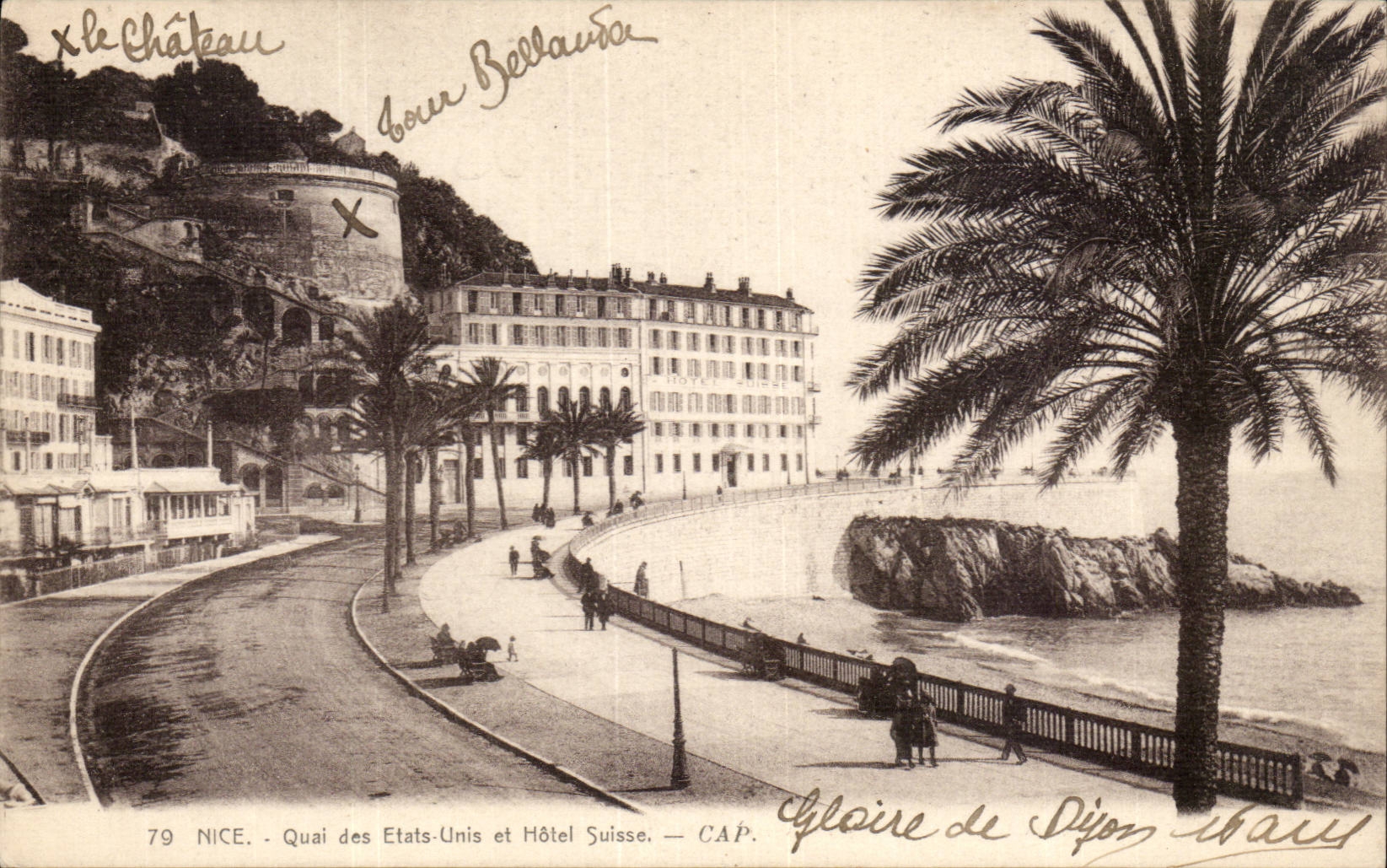 CPA Nice Quay of the United States and Swiss Hotel