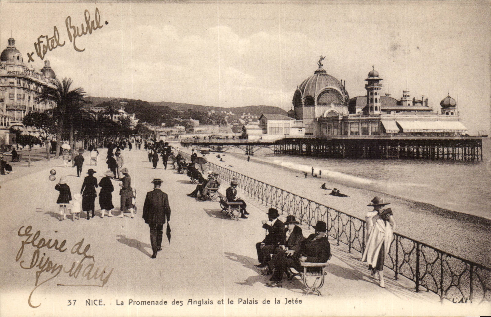 CPA Nice the walk of English and the palate of the pier