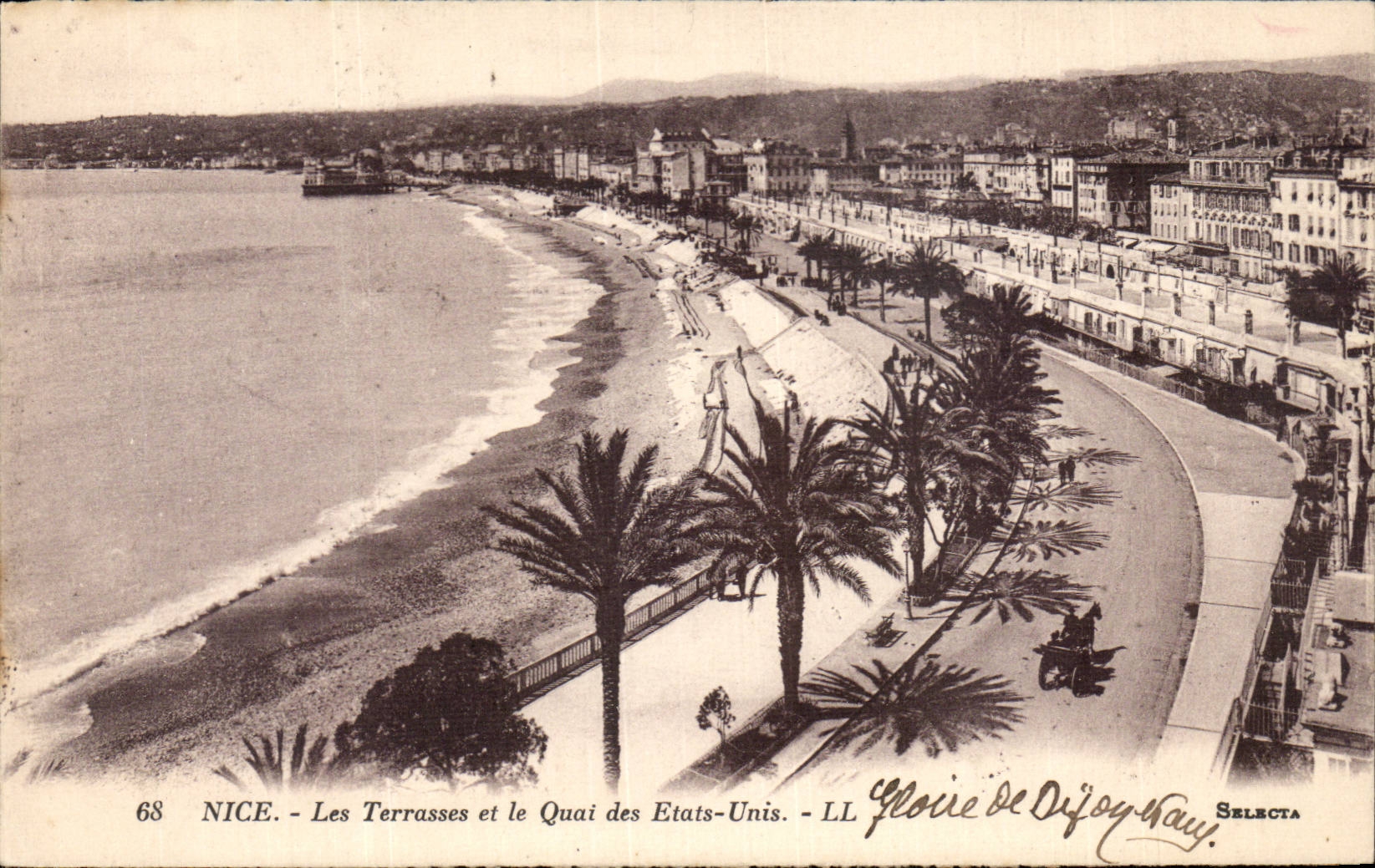 CPA Nice terraces of the quays of the United States