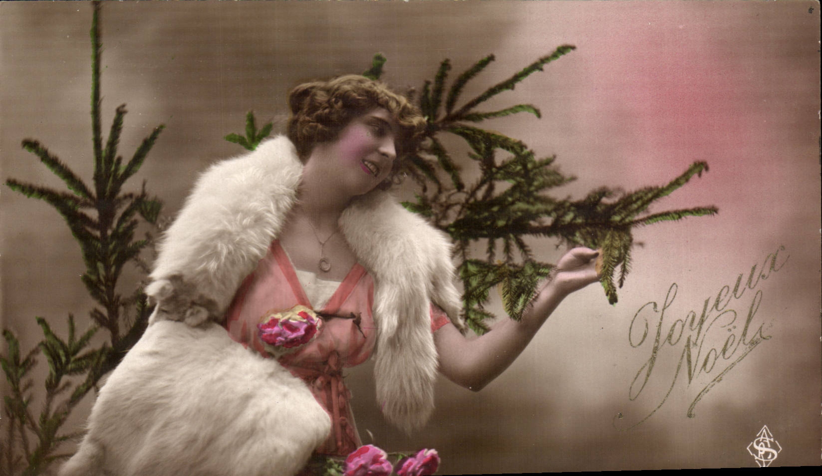 CPA Fantasy Woman Merry Christmas Christmas