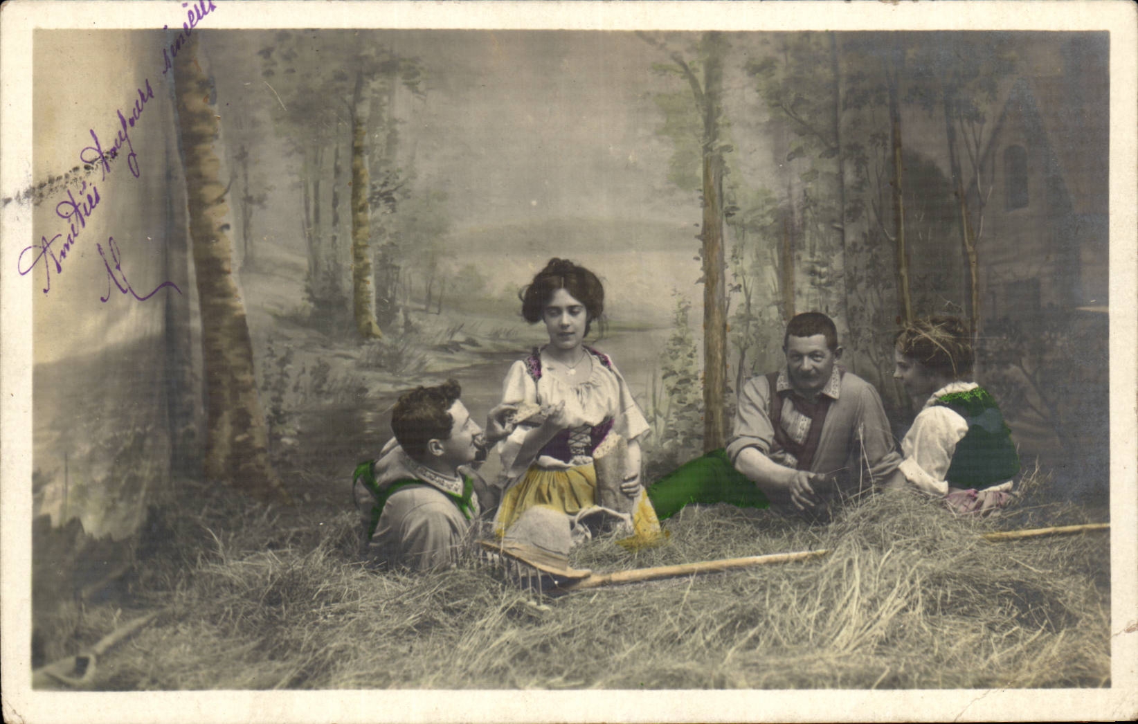 Landliche CPA Phantasie-Frauen-Folklore