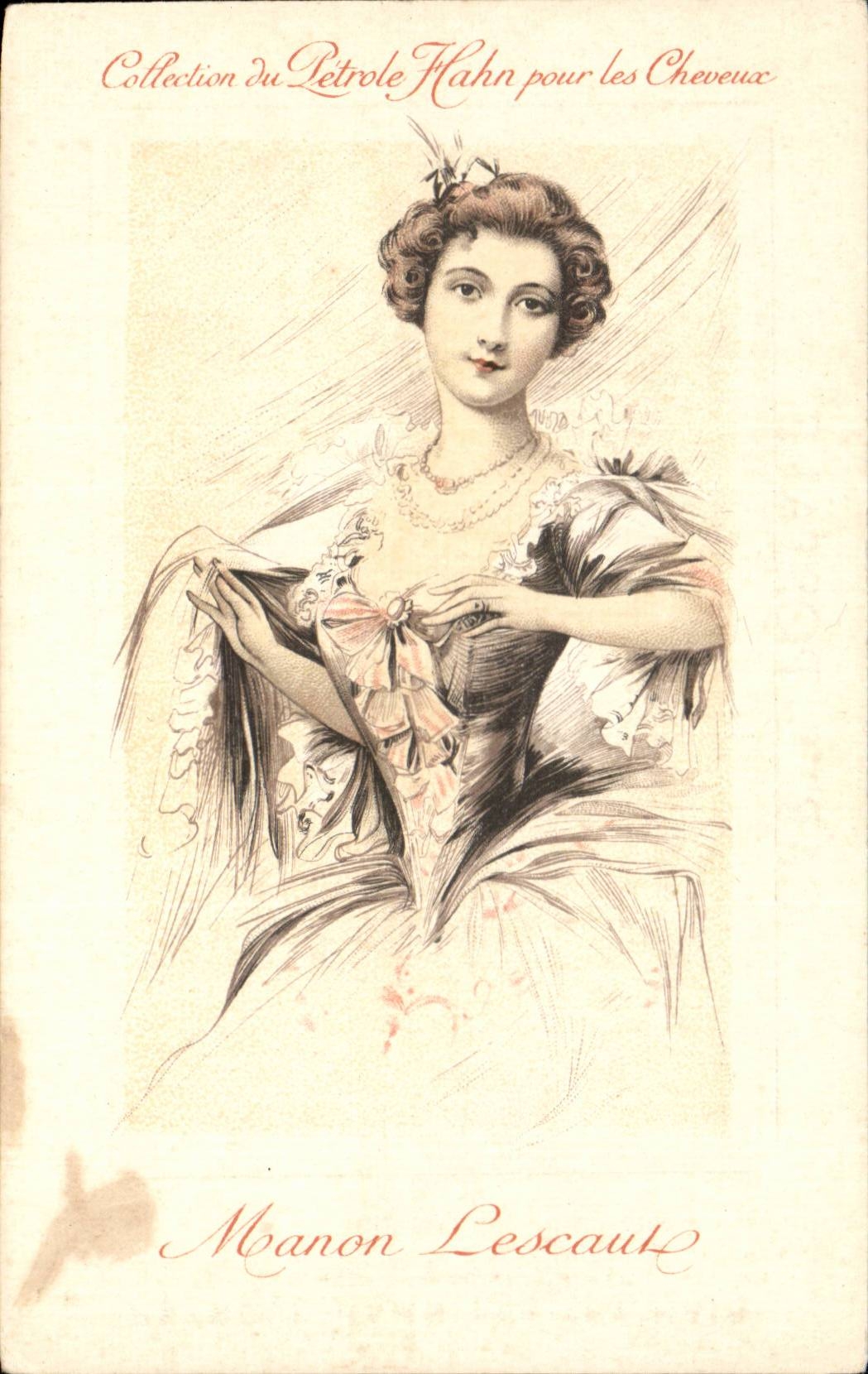 CPA Fantasy Woman (collection of Hahn Oil for the hair) Manon Lescaut