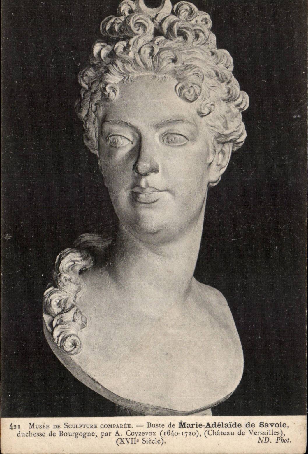 CPA Fehlschlag von Marie Adelaide der Wirsingherzogin von Burgunder durch Coyzevox Castle von Versailles