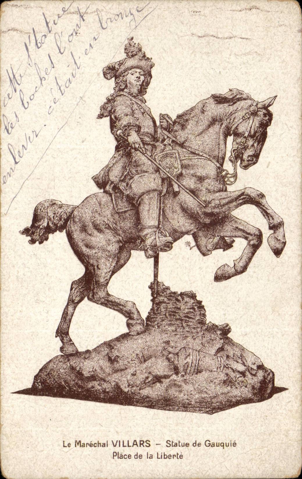 CPA Marechal Landhaus-Statue von Gauquie setzt Freiheit