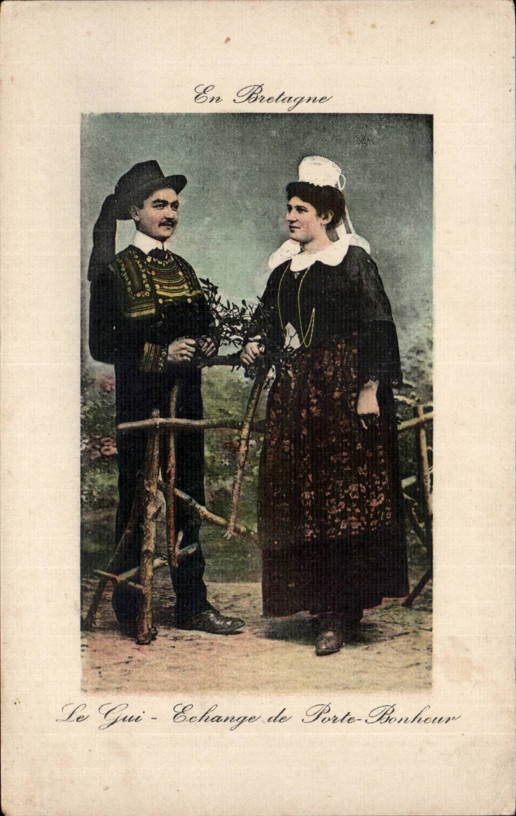 CPA Folklore in Bretagne die GUI-Austausche des Turgluckes