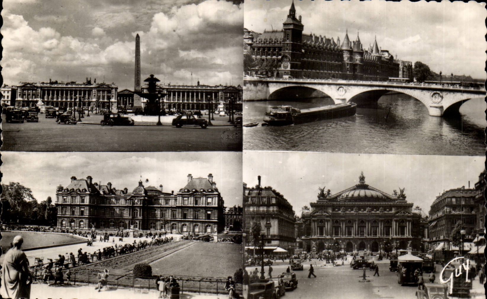 CPM Paris Concorde Conciergerie Palais du Luxembourg et place de l'opera