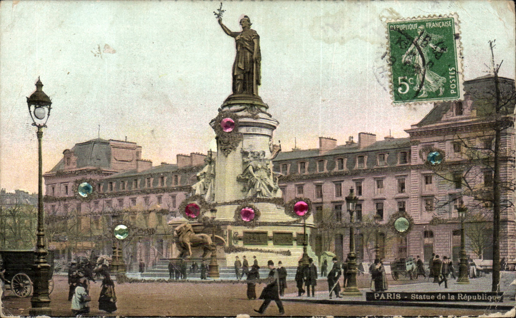 CPA Paris Statue of the Republic (brilliances)