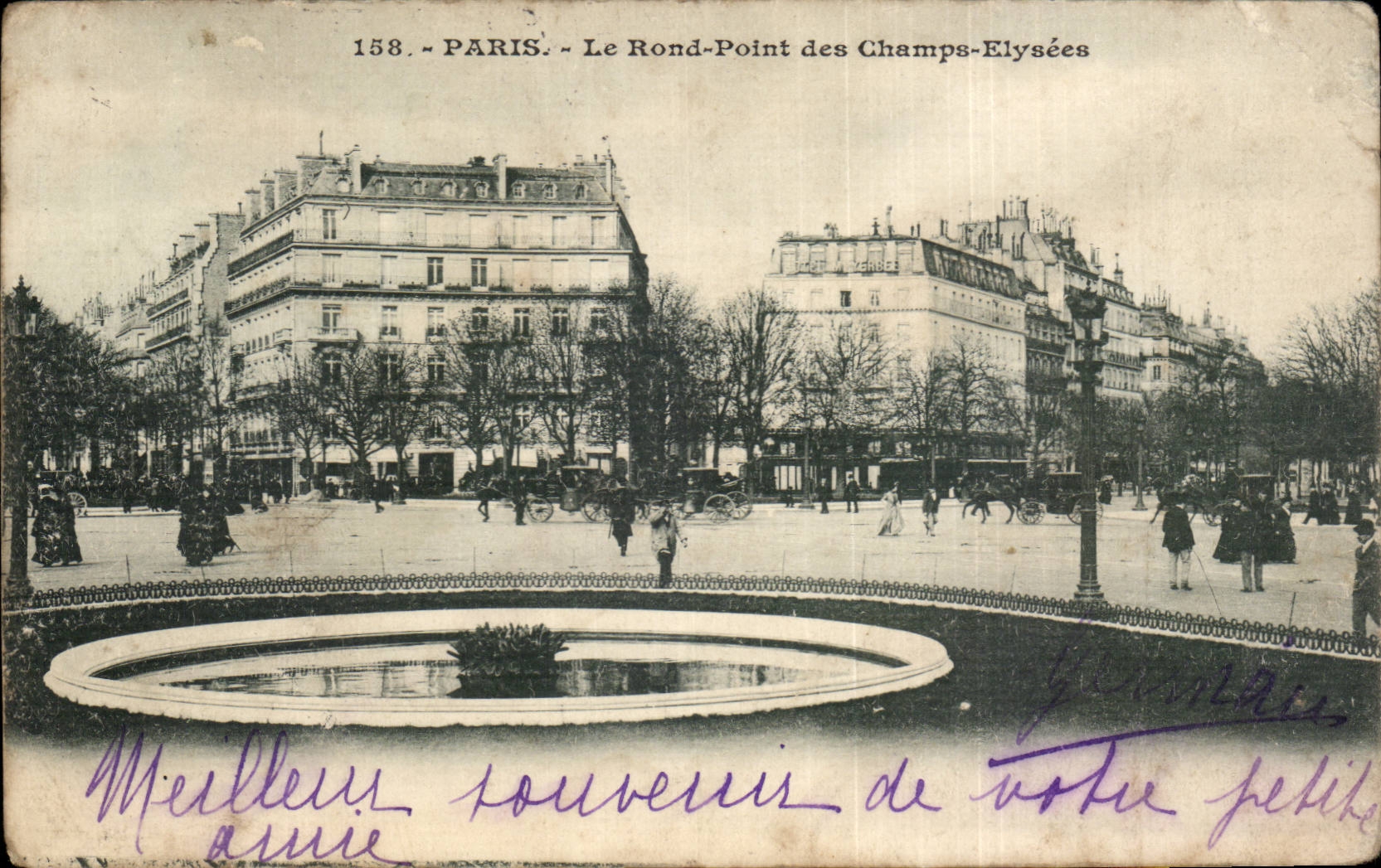 CPA Paris the round not of the Champs Elysees