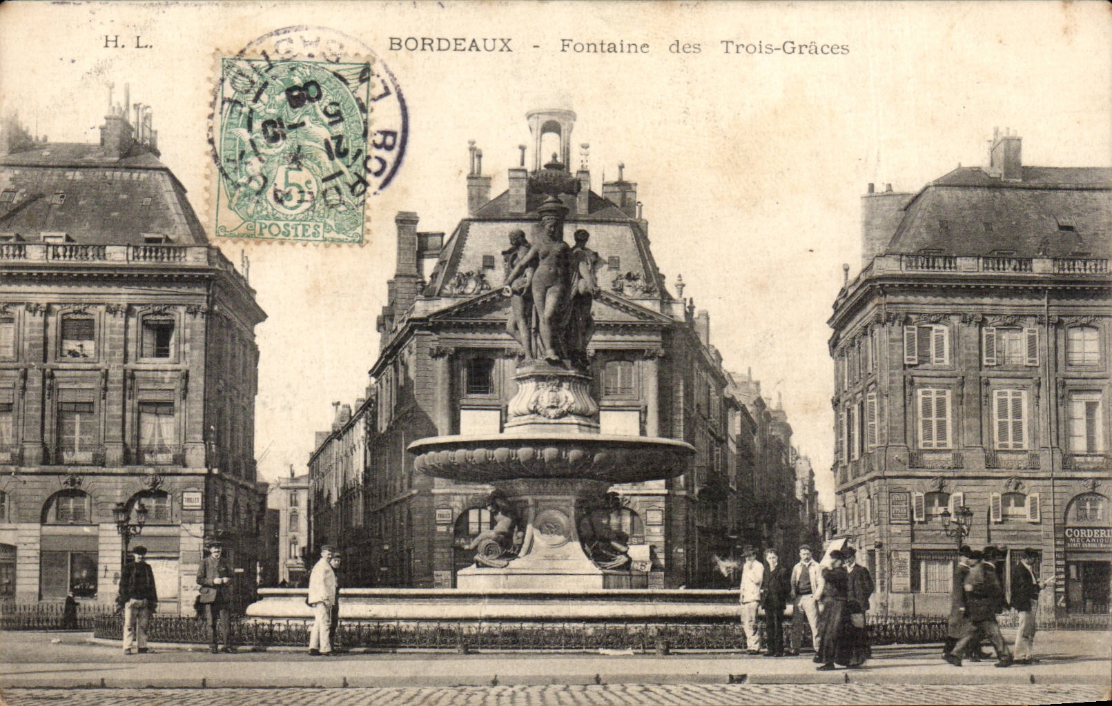 Bordeaux CPA Fountain of Three Graces