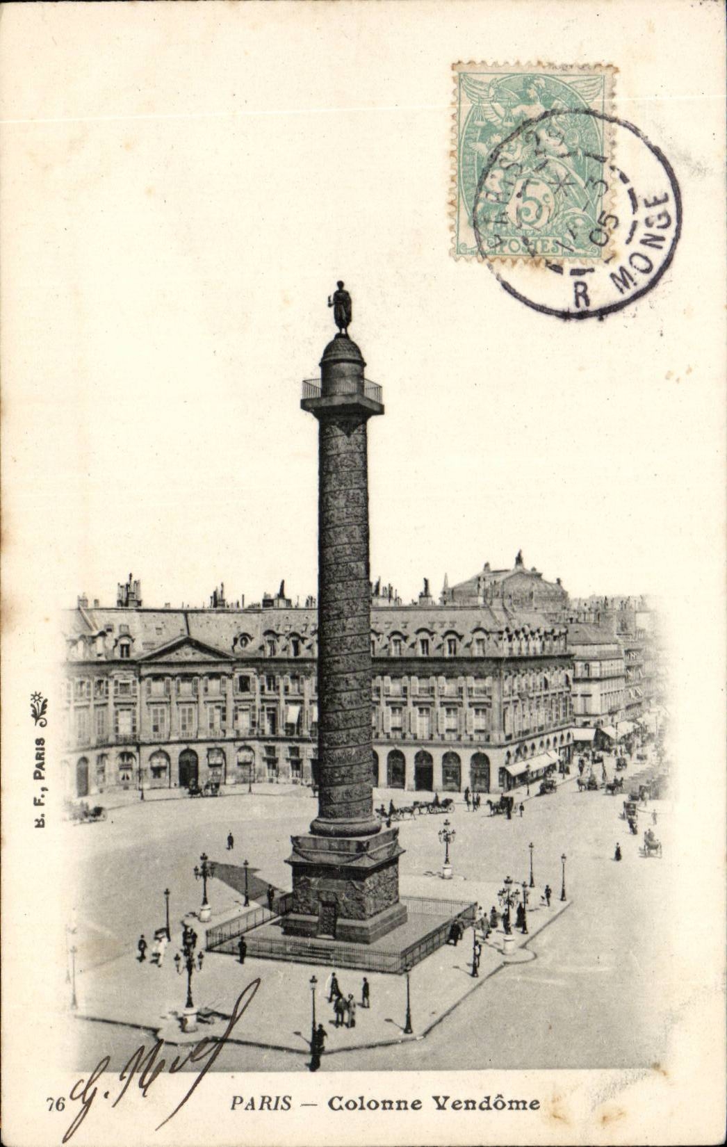 CPA Paris Vendome Column