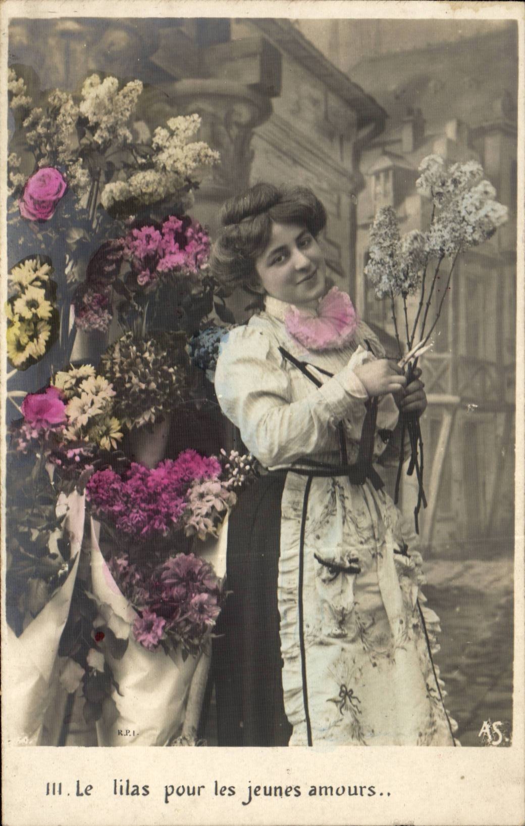 CPA Fantasy Woman the lilac for the young loves