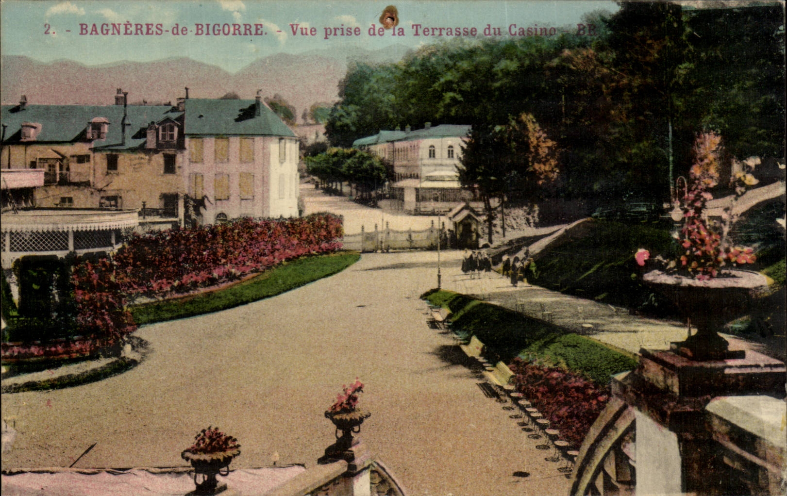 Bagneres de Bigorre CPA Seen from of the terrace of the casino