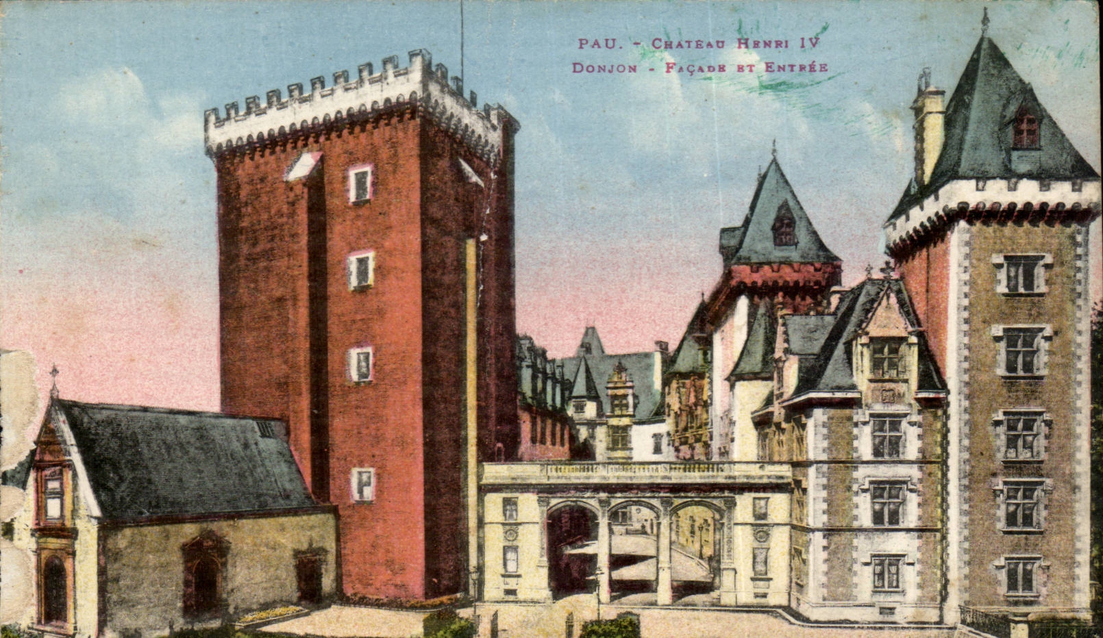 CPA Schloss der Pau-Unterhalt-Front und des Hereinkommens