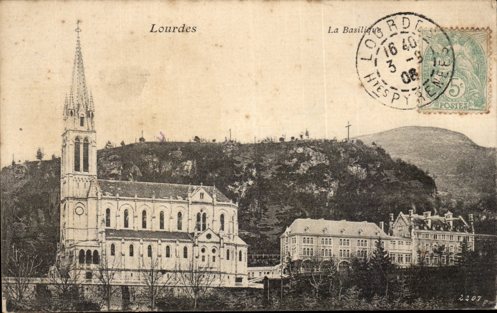 CPA Lourdes the basilica