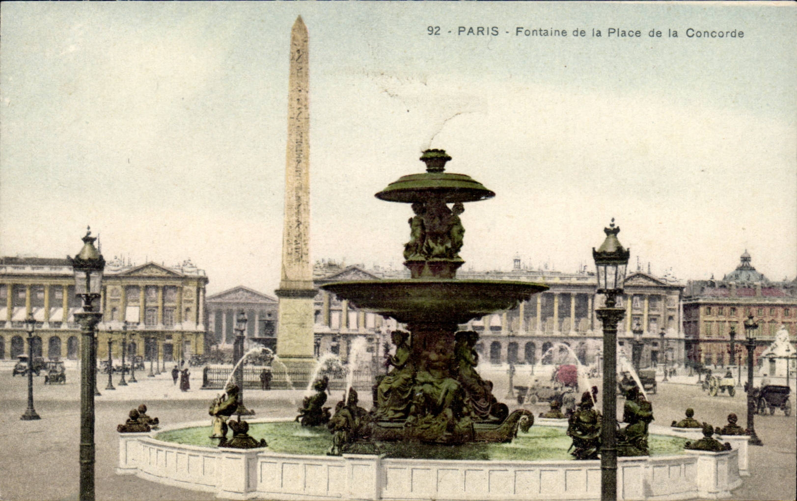 MODERN CARD Paris Fountain of the place of the Harmony